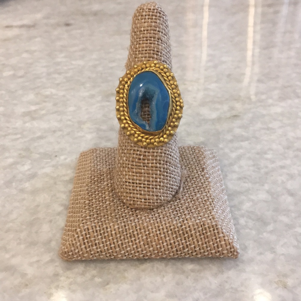 Blue Agate Ring